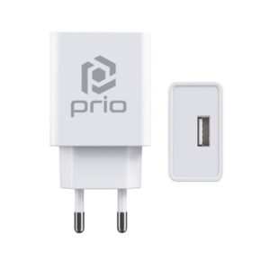 PRIO universal usb adapter 12w/2.4a - white